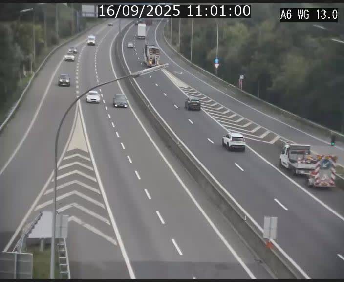 <h2>Traffic live webcam Luxembourg Mamer - A6 - BK 13 - direction Luxembourg/France/Allemagne</h2>