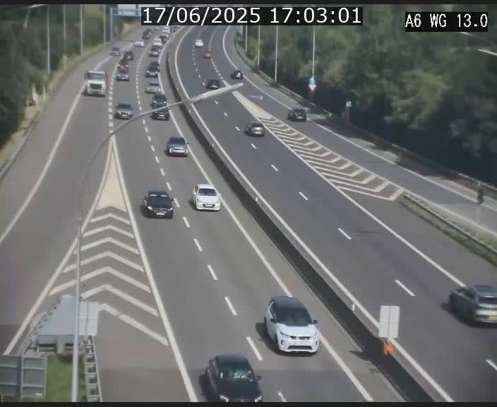 <h2>Traffic live webcam Luxembourg Mamer - A6 - BK 13 - direction Luxembourg/France/Allemagne</h2>