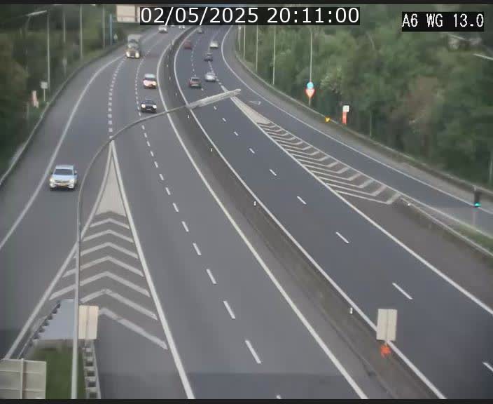 Traffic live webcam Luxembourg Mamer - A6 - BK 13 - direction Luxembourg/France/Allemagne