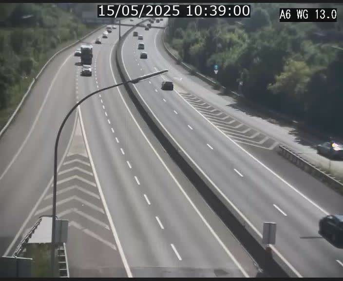 Traffic live webcam Luxembourg Mamer - A6 - BK 13 - direction Luxembourg/France/Allemagne