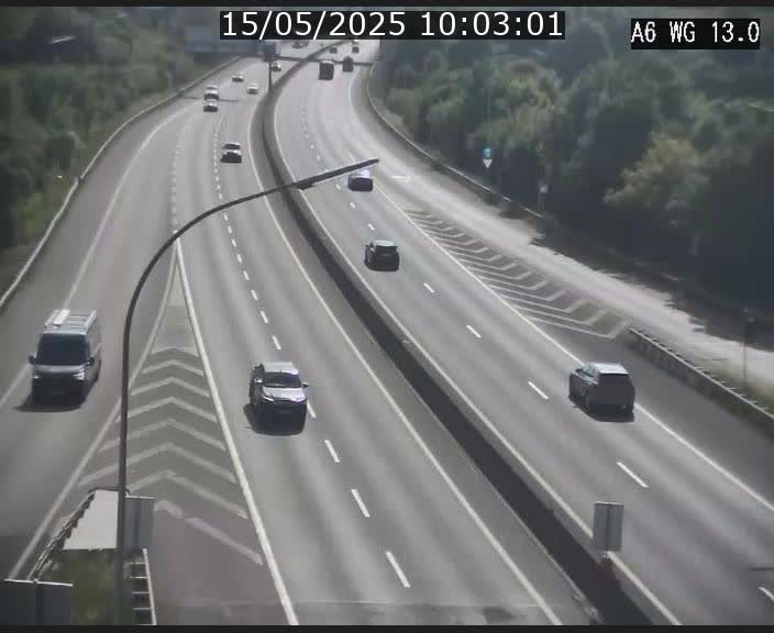 Traffic live webcam Luxembourg Mamer - A6 - BK 13 - direction Luxembourg/France/Allemagne