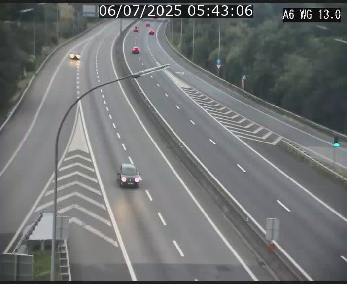 Traffic live webcam Luxembourg Mamer - A6 - BK 13 - direction Luxembourg/France/Allemagne