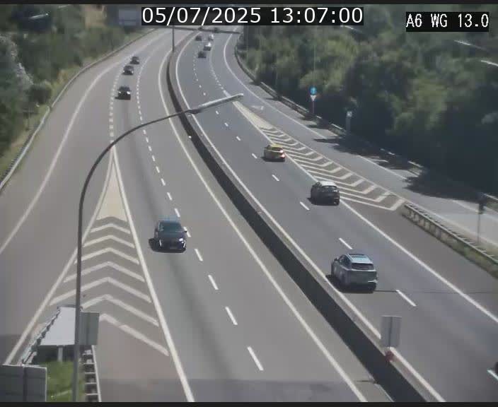 Traffic live webcam Luxembourg Mamer - A6 - BK 13 - direction Luxembourg/France/Allemagne