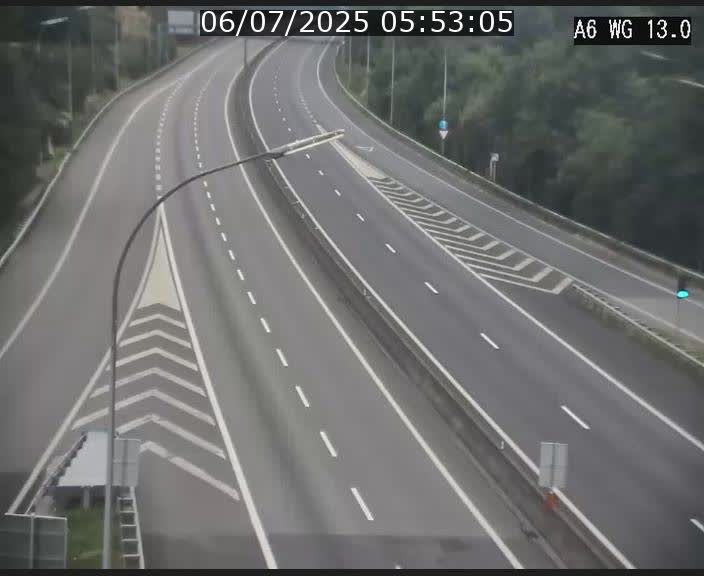 Traffic live webcam Luxembourg Mamer - A6 - BK 13 - direction Luxembourg/France/Allemagne