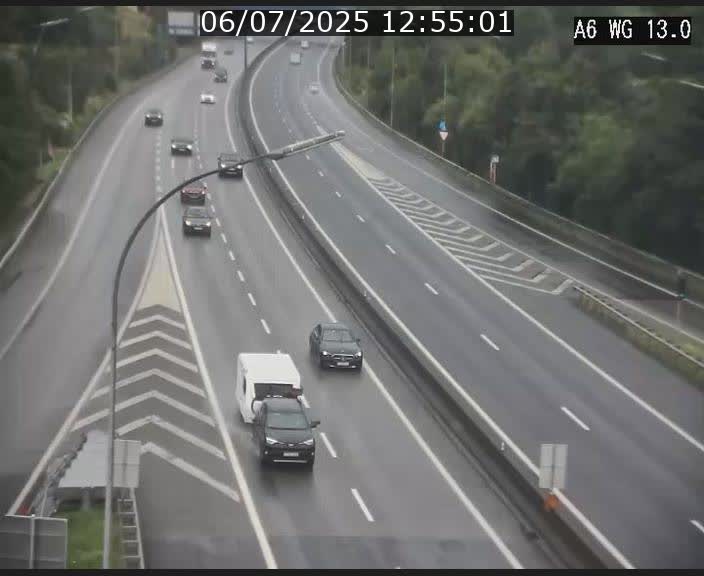 Traffic live webcam Luxembourg Mamer - A6 - BK 13 - direction Luxembourg/France/Allemagne