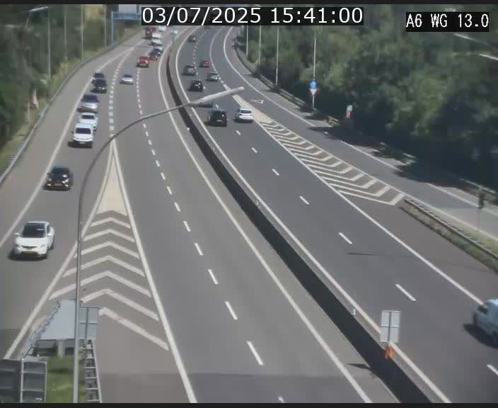 Traffic live webcam Luxembourg Mamer - A6 - BK 13 - direction Luxembourg/France/Allemagne