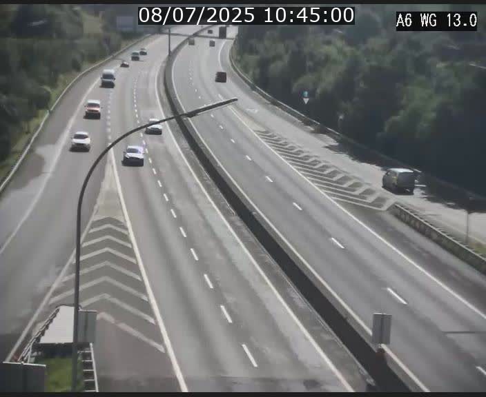 Traffic live webcam Luxembourg Mamer - A6 - BK 13 - direction Luxembourg/France/Allemagne