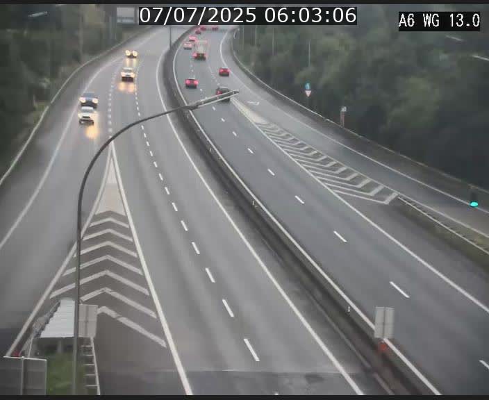 Traffic live webcam Luxembourg Mamer - A6 - BK 13 - direction Luxembourg/France/Allemagne