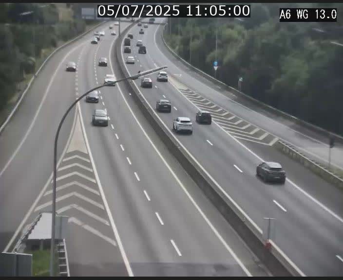 Traffic live webcam Luxembourg Mamer - A6 - BK 13 - direction Luxembourg/France/Allemagne