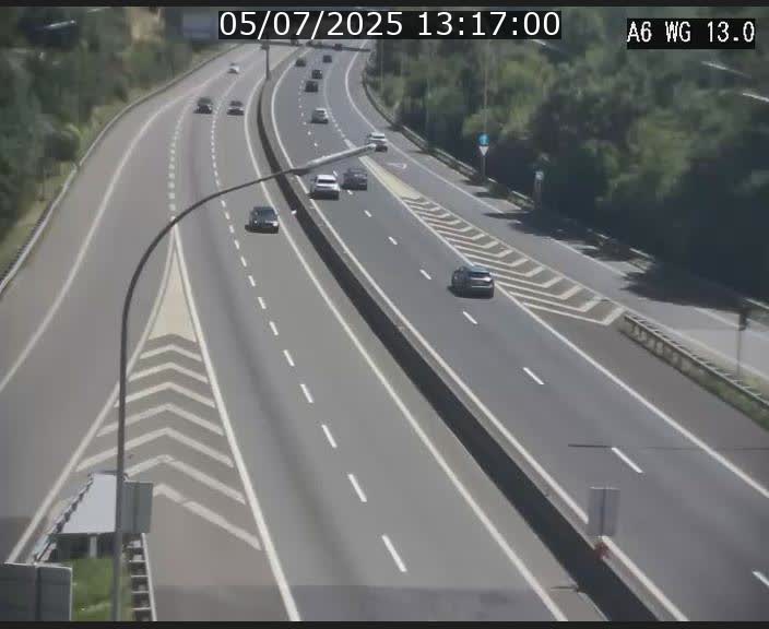 Traffic live webcam Luxembourg Mamer - A6 - BK 13 - direction Luxembourg/France/Allemagne