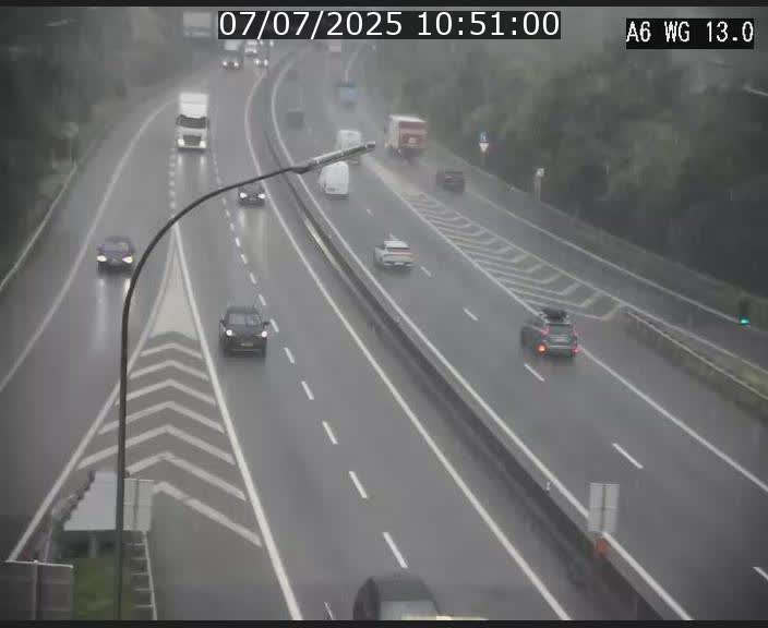 Traffic live webcam Luxembourg Mamer - A6 - BK 13 - direction Luxembourg/France/Allemagne