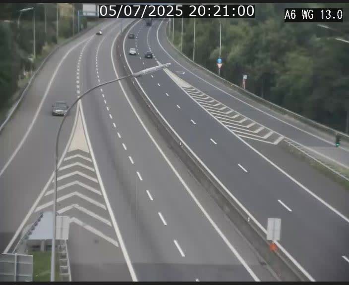 Traffic live webcam Luxembourg Mamer - A6 - BK 13 - direction Luxembourg/France/Allemagne