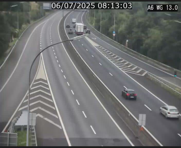 Traffic live webcam Luxembourg Mamer - A6 - BK 13 - direction Luxembourg/France/Allemagne