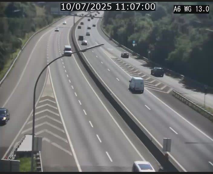 Traffic live webcam Luxembourg Mamer - A6 - BK 13 - direction Luxembourg/France/Allemagne
