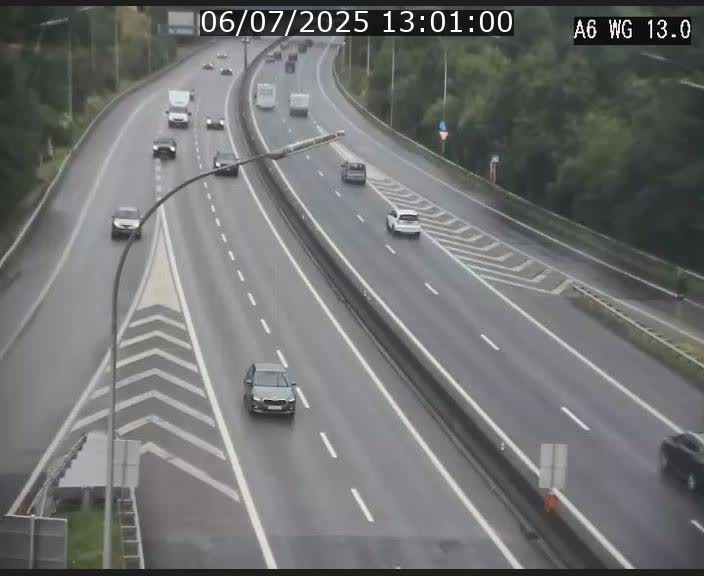 Traffic live webcam Luxembourg Mamer - A6 - BK 13 - direction Luxembourg/France/Allemagne