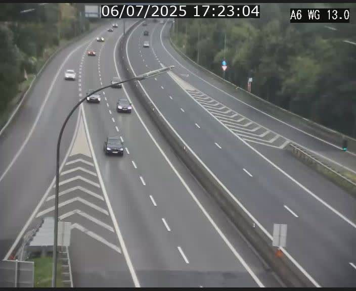 Traffic live webcam Luxembourg Mamer - A6 - BK 13 - direction Luxembourg/France/Allemagne