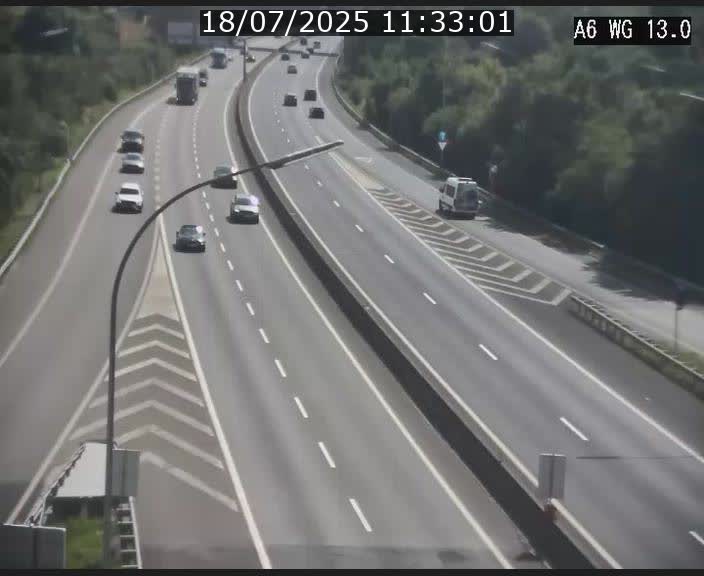 Traffic live webcam Luxembourg Mamer - A6 - BK 13 - direction Luxembourg/France/Allemagne
