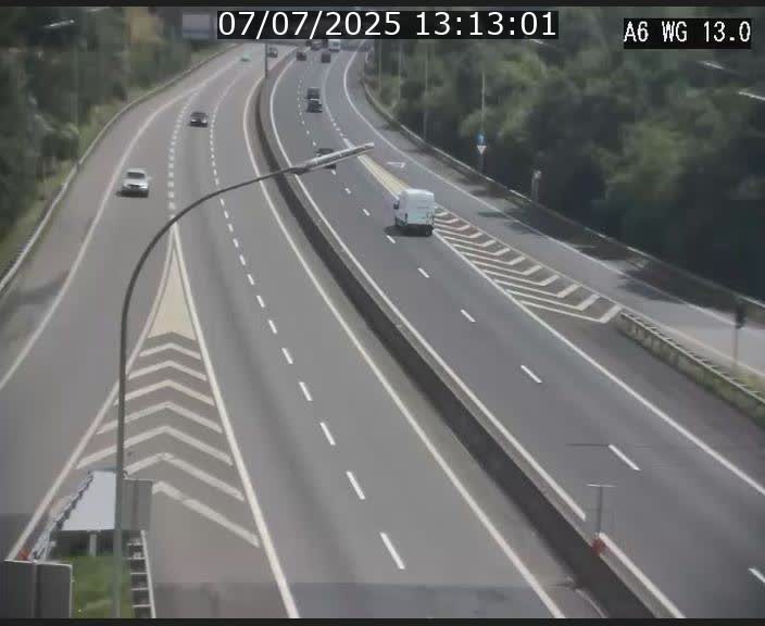 Traffic live webcam Luxembourg Mamer - A6 - BK 13 - direction Luxembourg/France/Allemagne