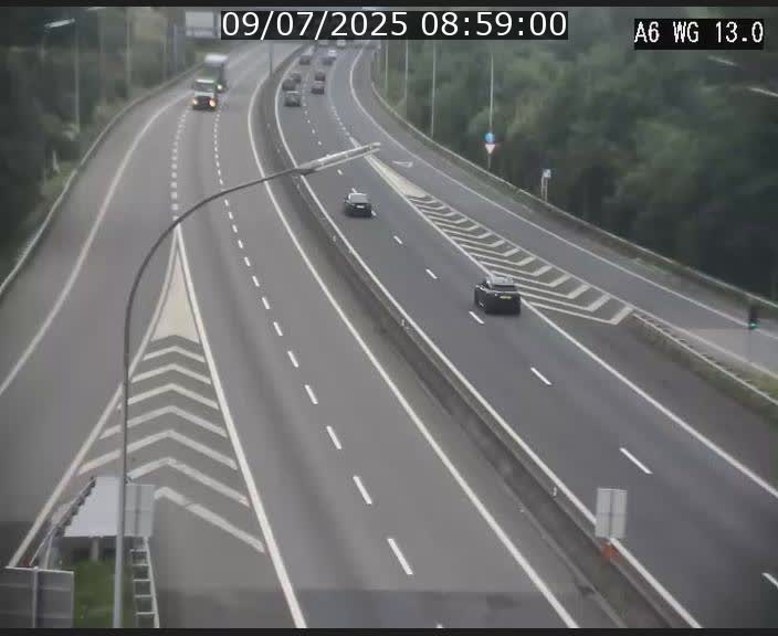 Traffic live webcam Luxembourg Mamer - A6 - BK 13 - direction Luxembourg/France/Allemagne