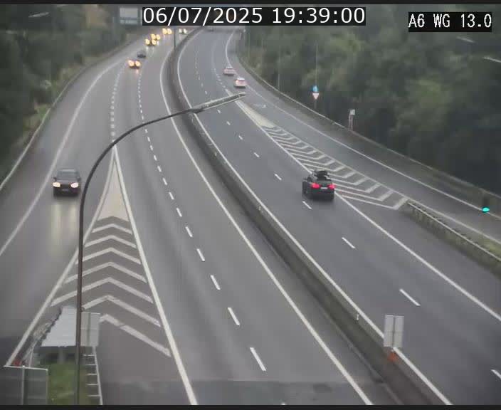 Traffic live webcam Luxembourg Mamer - A6 - BK 13 - direction Luxembourg/France/Allemagne