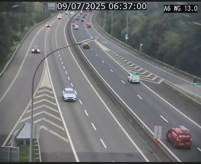 Traffic live webcam Luxembourg Mamer - A6 - BK 13 - direction Luxembourg/France/Allemagne