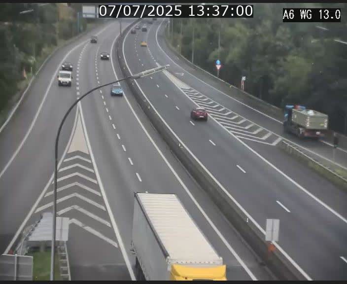 Traffic live webcam Luxembourg Mamer - A6 - BK 13 - direction Luxembourg/France/Allemagne