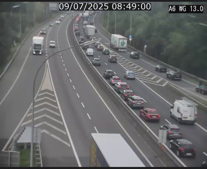 Traffic live webcam Luxembourg Mamer - A6 - BK 13 - direction Luxembourg/France/Allemagne