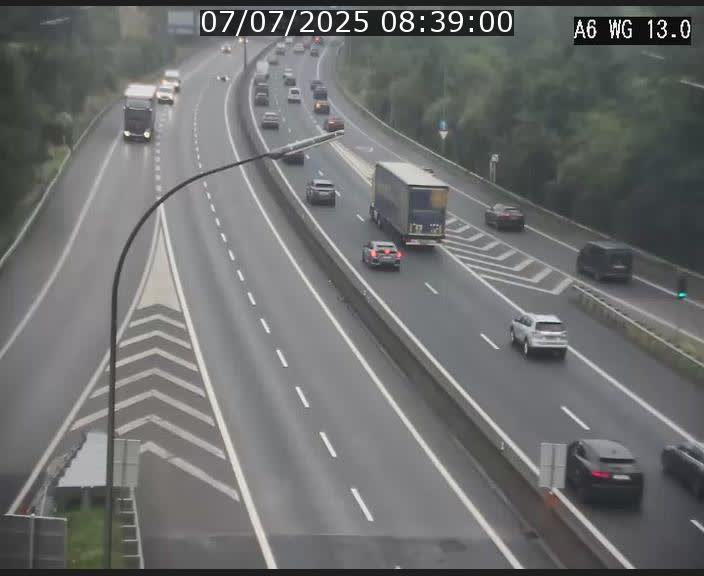 Traffic live webcam Luxembourg Mamer - A6 - BK 13 - direction Luxembourg/France/Allemagne