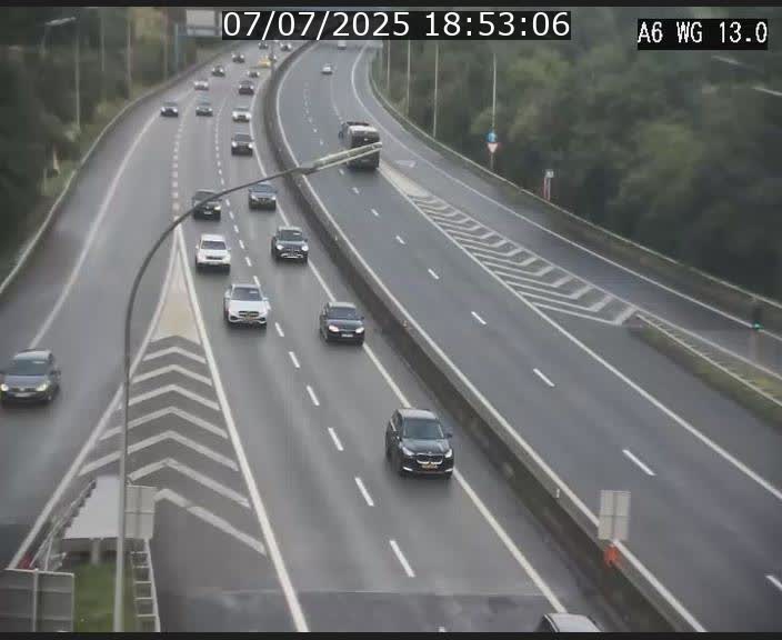 Traffic live webcam Luxembourg Mamer - A6 - BK 13 - direction Luxembourg/France/Allemagne
