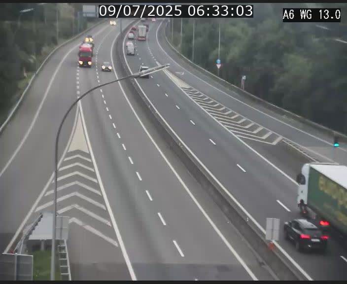 Traffic live webcam Luxembourg Mamer - A6 - BK 13 - direction Luxembourg/France/Allemagne
