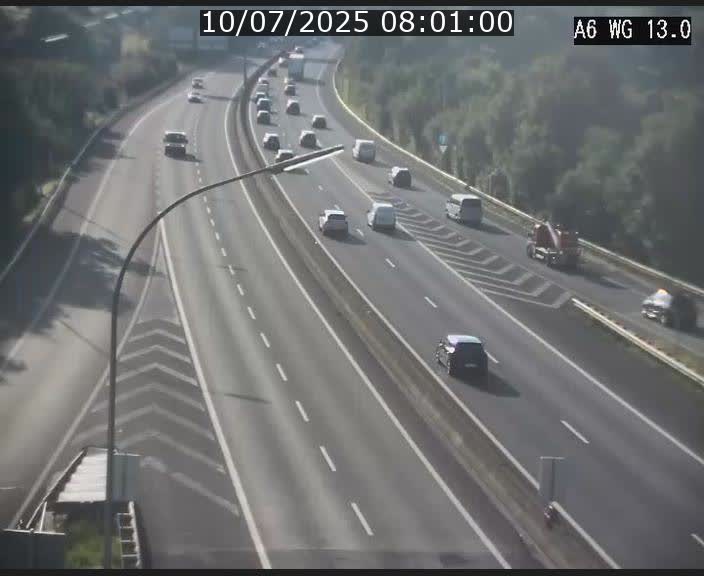 Traffic live webcam Luxembourg Mamer - A6 - BK 13 - direction Luxembourg/France/Allemagne