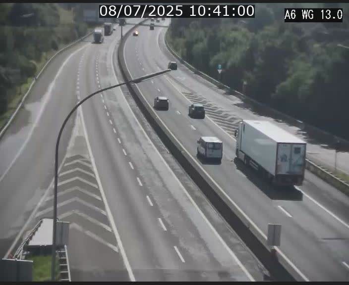 Traffic live webcam Luxembourg Mamer - A6 - BK 13 - direction Luxembourg/France/Allemagne