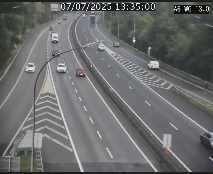 Traffic live webcam Luxembourg Mamer - A6 - BK 13 - direction Luxembourg/France/Allemagne