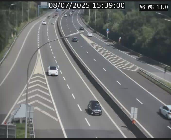 Traffic live webcam Luxembourg Mamer - A6 - BK 13 - direction Luxembourg/France/Allemagne
