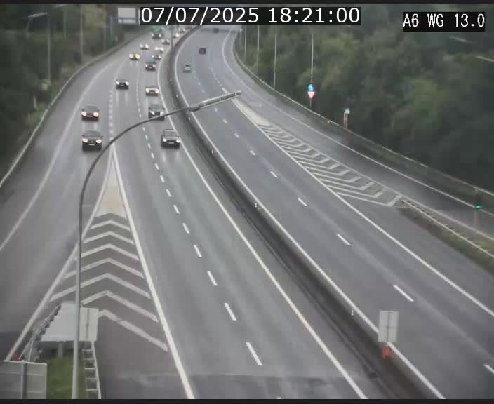 Traffic live webcam Luxembourg Mamer - A6 - BK 13 - direction Luxembourg/France/Allemagne