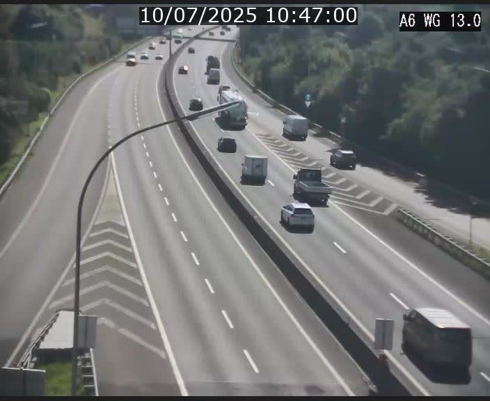 Traffic live webcam Luxembourg Mamer - A6 - BK 13 - direction Luxembourg/France/Allemagne