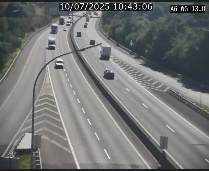 Traffic live webcam Luxembourg Mamer - A6 - BK 13 - direction Luxembourg/France/Allemagne