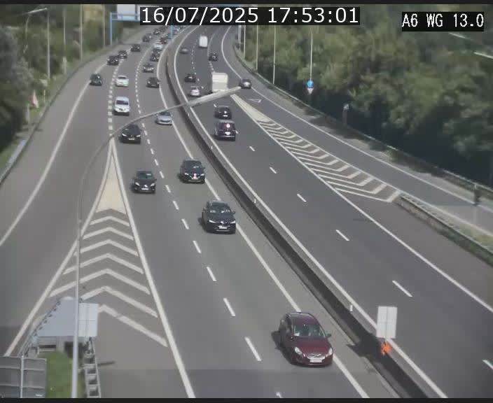 Traffic live webcam Luxembourg Mamer - A6 - BK 13 - direction Luxembourg/France/Allemagne