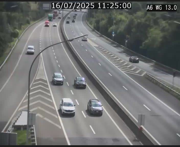 Traffic live webcam Luxembourg Mamer - A6 - BK 13 - direction Luxembourg/France/Allemagne