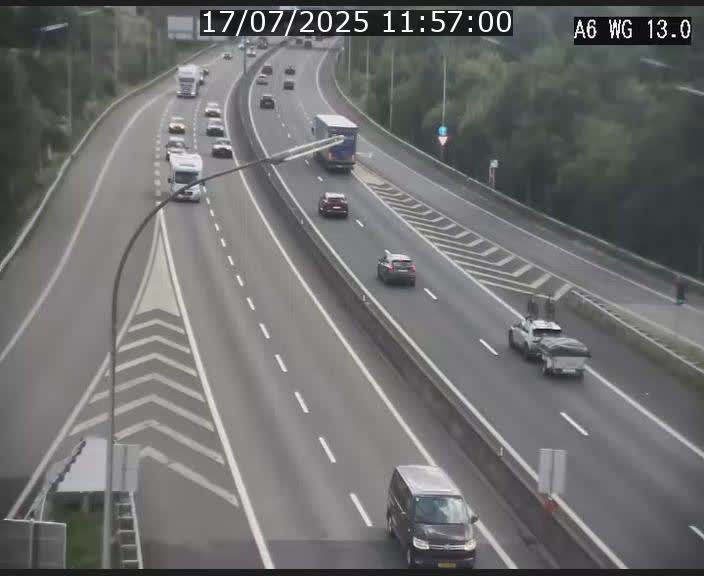 Traffic live webcam Luxembourg Mamer - A6 - BK 13 - direction Luxembourg/France/Allemagne