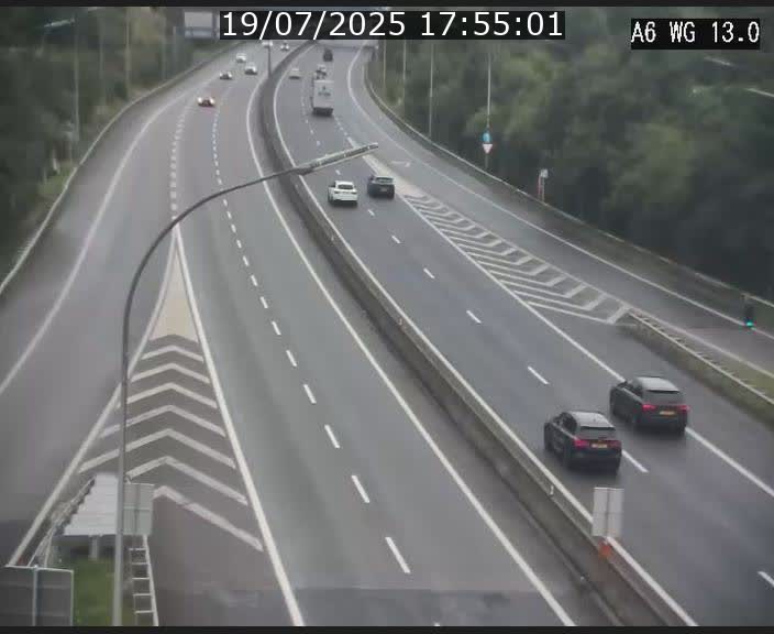 Traffic live webcam Luxembourg Mamer - A6 - BK 13 - direction Luxembourg/France/Allemagne