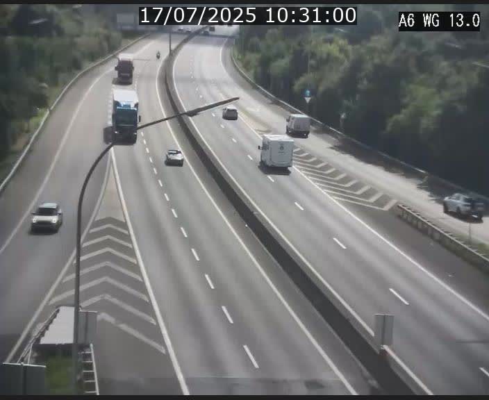 Traffic live webcam Luxembourg Mamer - A6 - BK 13 - direction Luxembourg/France/Allemagne