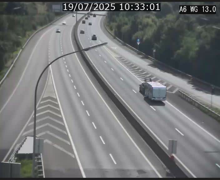Traffic live webcam Luxembourg Mamer - A6 - BK 13 - direction Luxembourg/France/Allemagne