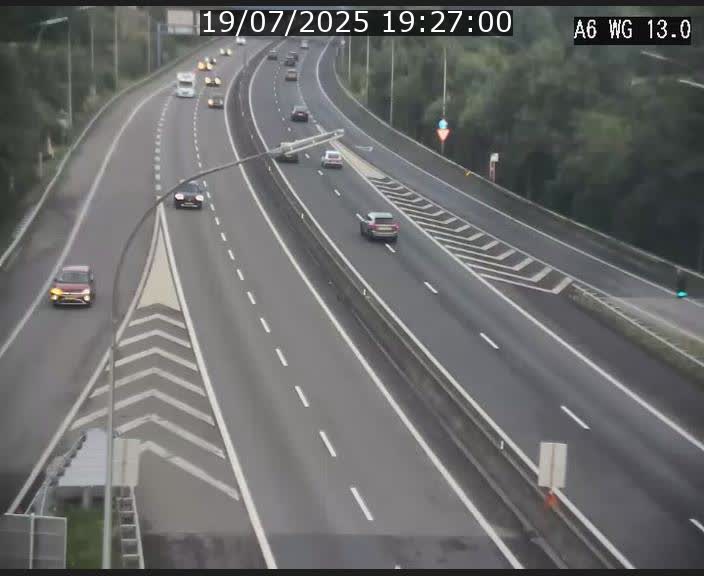 Traffic live webcam Luxembourg Mamer - A6 - BK 13 - direction Luxembourg/France/Allemagne