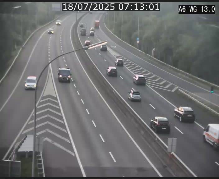 Traffic live webcam Luxembourg Mamer - A6 - BK 13 - direction Luxembourg/France/Allemagne