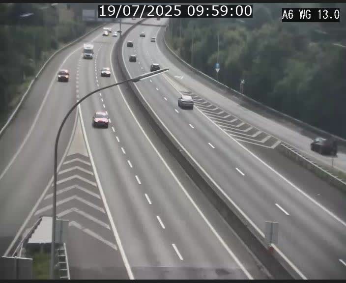 Traffic live webcam Luxembourg Mamer - A6 - BK 13 - direction Luxembourg/France/Allemagne