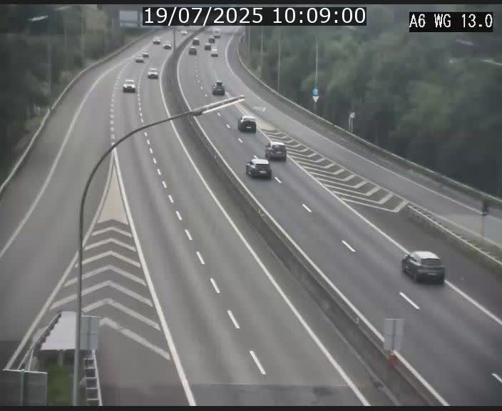 Traffic live webcam Luxembourg Mamer - A6 - BK 13 - direction Luxembourg/France/Allemagne