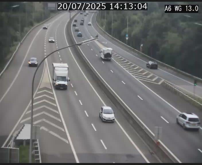 Traffic live webcam Luxembourg Mamer - A6 - BK 13 - direction Luxembourg/France/Allemagne