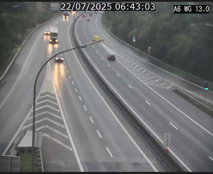 Traffic live webcam Luxembourg Mamer - A6 - BK 13 - direction Luxembourg/France/Allemagne