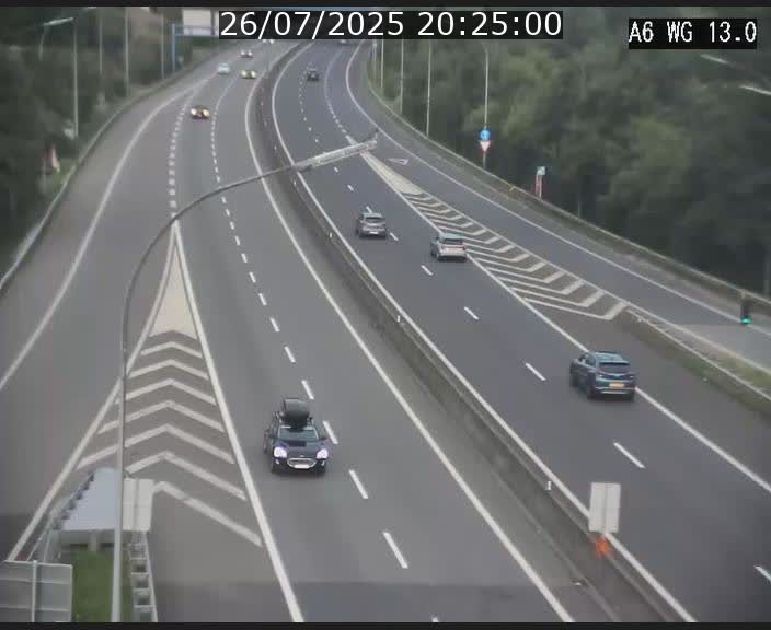 Traffic live webcam Luxembourg Mamer - A6 - BK 13 - direction Luxembourg/France/Allemagne